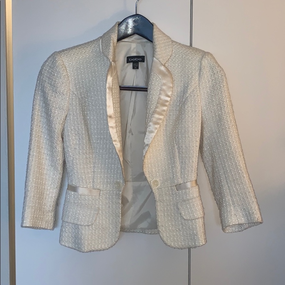 Bebe Cream Suit Jacket 00